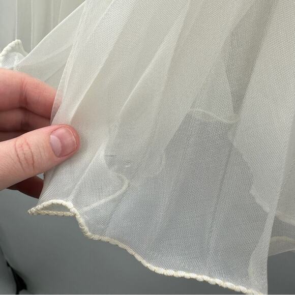 Vintage Union Made Girls Dress Size 7 Ruffle Lace Pleated Short Sleeve 80s Style - Picture 11 of 16